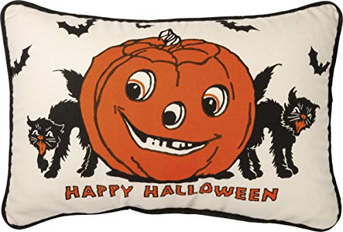 Primitives by Kathy RetroInspired Throw Pillow 1 Count Pack of 1 Happy Halloween