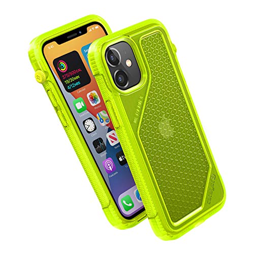 Vibe Series Case Designed for iPhone 12 Mini Compatible with MagSafe Patented Rotating Mute Switch 10ft Drop Proof Crux Accessories Attachment System by Catalyst  Army Green