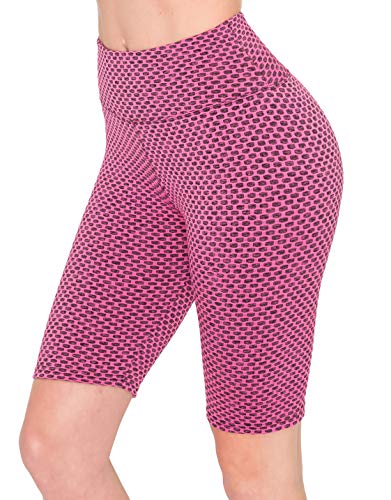 ALWAYS Women39s Honeycomb Compression Shorts  High Waist Slimming Butt Lift Textured Workout Shorts