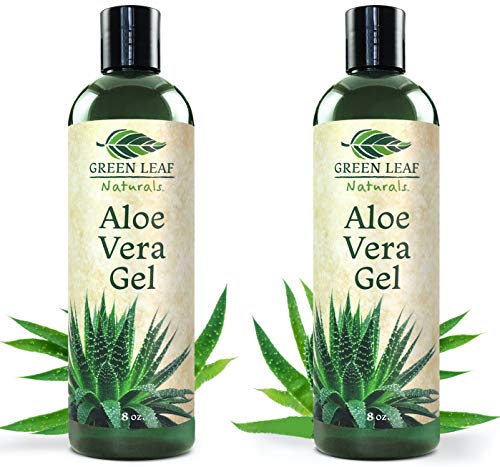 Pure Natural ColdPressed 33 oz Organic Aloe Vera Gel by Green Leaf Naturals for Face Skin Hair Sunburn Daily Moisturiser Aftershave Lotion