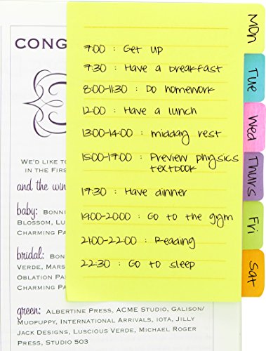 4A Divider Sticky Notes4 x 6 InchesLarge SizeNeon AssortedLined10 SheetsDivider6 DivdersPackSelfStick Notes60 Sheets Total4A 40623