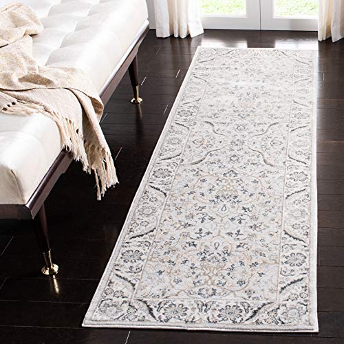 SAFAVIEH Isabella Collection 2392 x 439 Light GreyCream ISA912F Oriental NonShedding Entryway Living Room Foyer Bedroom Kitchen Accent Rug