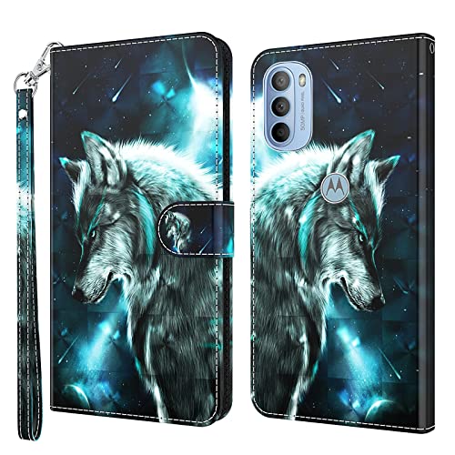 ALILANG Phone Case for Motorola Moto G31 Case Moto G41 Case Premium Flip Magnetic Closure Stand Function Card Holder PU Leather Cover for Moto G31 Wallet CaseBlue Butterfly