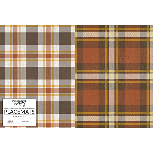 Primitives by Kathy Fall Colors Plaids Paper Placemat Pad