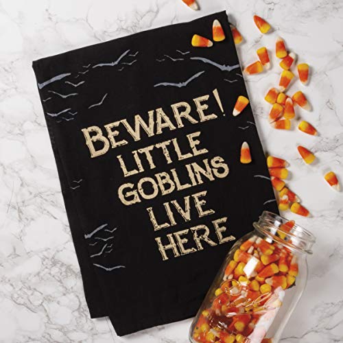 Primitives by Kathy LOL Made You Smile Halloween Dish Towel 29 x 28Inches Cobwebs