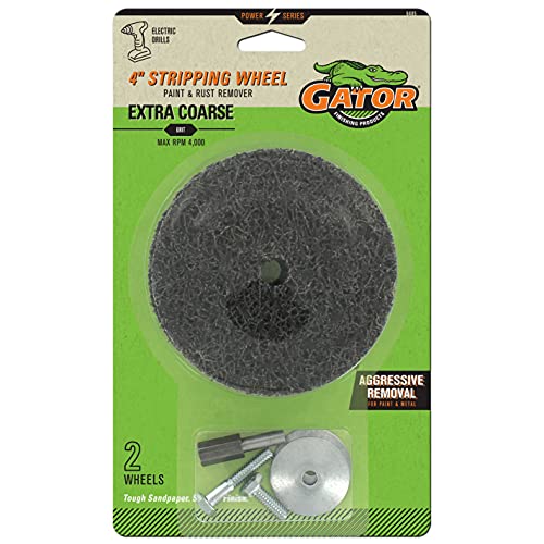 Gator 4Inch Silicon Carbide Extra Coarse Grit DrillMounted Stripping Wheel