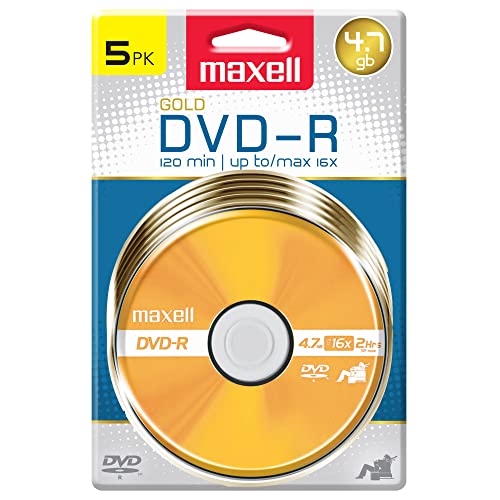 Maxell MAX638000 DVD Recordable Media DVDR 16x 470 GB 1 Pack Jewel Case