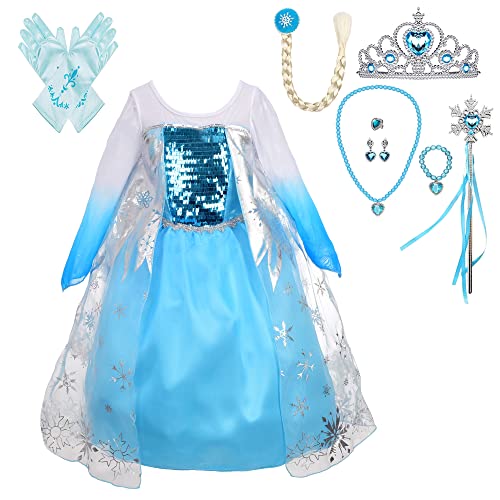 Dressy Daisy Girls39 Ice Princess Dress Costume Birthday Halloween Christmas Fancy Party Outfit Size 212