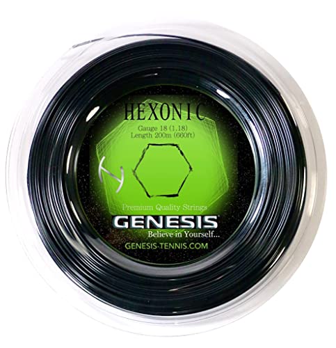 Black 18L118mm Genesis 660Foot Hexonic Tennis Racket Reel Set