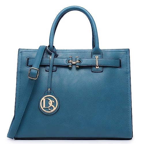 Dasein Women Satchel Purses Handbags Belted Tophandle Work Tote Shoulder Bags with Long Strap