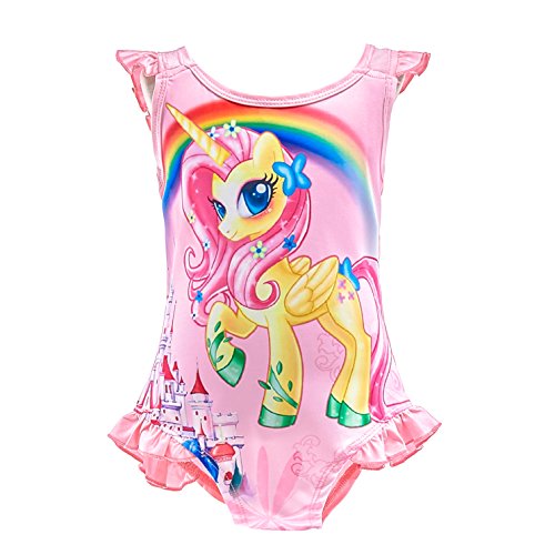 Dressy Daisy Girls Unicorn One Piece Bathing Suit Swimsuit Swimwear Swimming Dress Swim Skirt