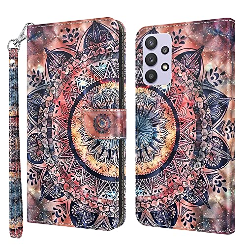 ALILANG Phone Case for Samsung Galaxy A32 5G Case Magnetic Stand Flip PU Leather Cover with Card Holder Protective Shockproof for Samsung A32 5G Wallet CaseCat