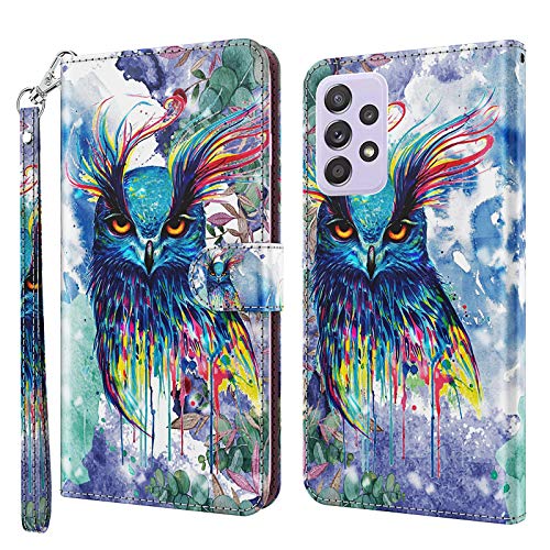 ALILANG Phone Case for Samsung Galaxy A53 5G Case Premium Flip Magnetic Closure Stand Function Card Holder PU Leather Cover for Samsung A53 5G Wallet CaseBlue Butterfly