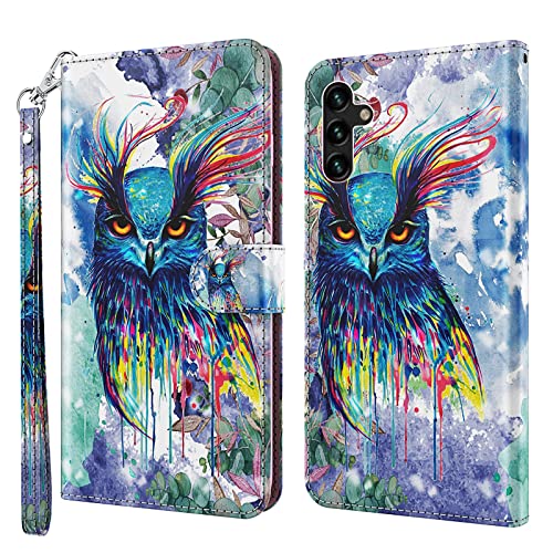 ALILANG Case for Samsung Galaxy A13 5G4G Case Premium Flip Magnetic Closure Stand Function Card Holder PU Leather Cover for Samsung A13 A04S Wallet Case Blue Butterfly