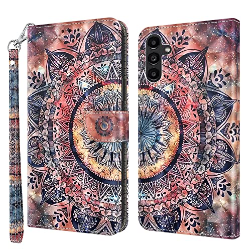 ALILANG Phone Case for Samsung Galaxy A14 5G Case Magnetic Stand Flip PU Leather Cover with Card Holder Protective Shockproof for Samsung A14 5G Wallet CaseDog