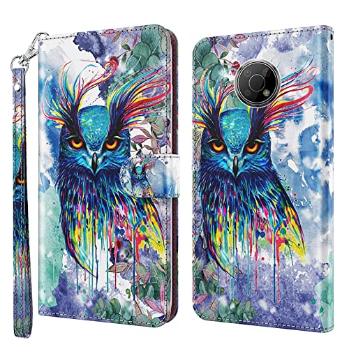 ALILANG Phone Case for Nokia G300 Case Premium Flip Magnetic Closure Stand Function Card Holder PU Leather Cover for Nokia G300 Wallet CaseBlue Butterfly