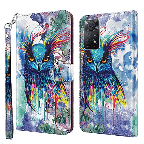 ALILANG Phone Case for Xiaomi Redmi Note 11 Pro 4G5G Case Premium Flip Magnetic Closure Stand Function Card Holder PU Leather Cover for Redmi Note 11 Pro 5G Wallet CaseBlue Butterfly