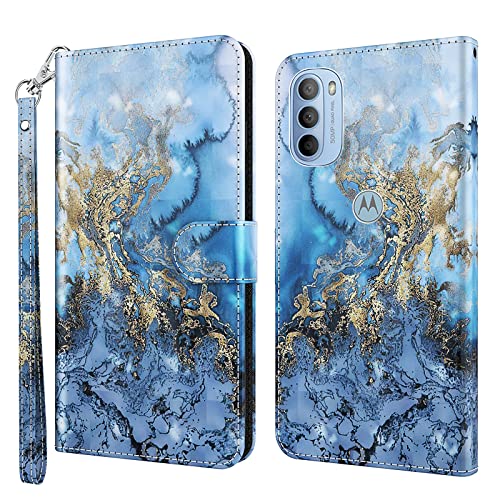 ALILANG Phone Case for Motorola Moto G31 Case Moto G41 Case Premium Flip Magnetic Closure Stand Function Card Holder PU Leather Cover for Moto G31 Wallet CaseBlue Butterfly