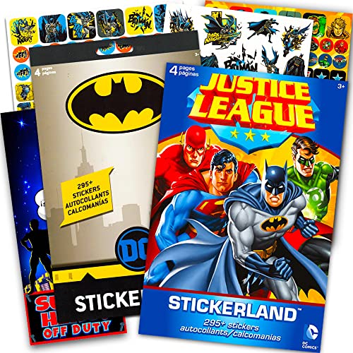 DC Comics Justice League Stickers Ultimate Set  Over 350 Stickers Featuring Batman Wonder Woman Superman Flash and More Justice League Party Favors